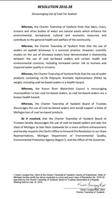 ypsilantires | Coal Tar Free America